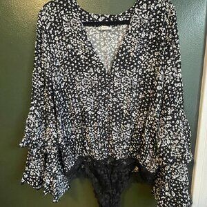 Intimately Free People Bell Sleeve Bodysuit